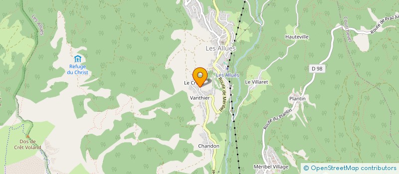 localisation de l'entreprise MERIBEL CONCEPT PEINTURE  LES ALLUES