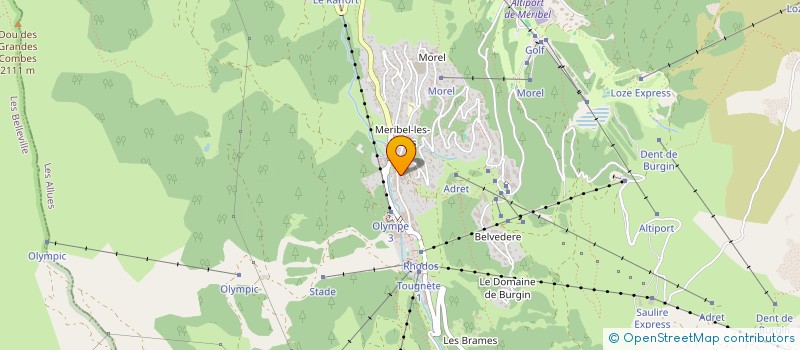 localisation de l'entreprise MERIBEL SPORTS à LES ALLUES