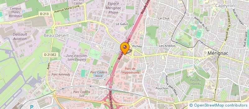 localisation de l'entreprise MERIBIS  MERIGNAC