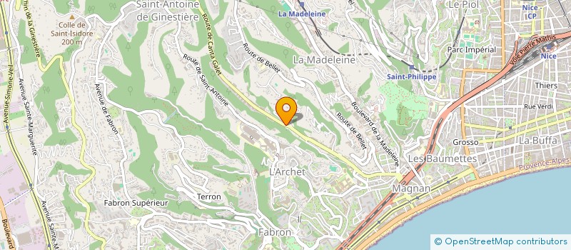 localisation de l'entreprise MERIDIA à NICE