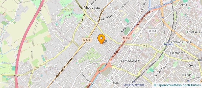 localisation de l'entreprise MERIDIANS  MOUVAUX