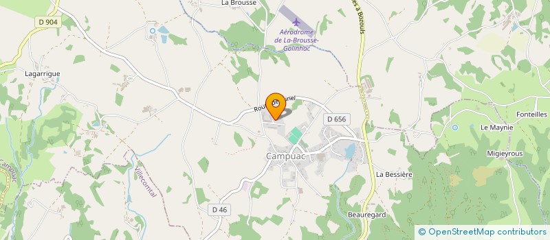 localisation de l'entreprise MERIDIEM à CAMPUAC
