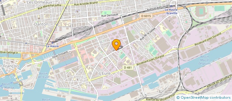 localisation de l'entreprise MERIEL SA à LE HAVRE