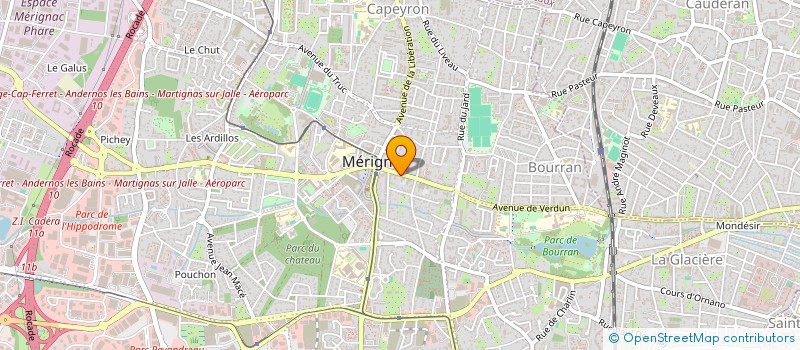 localisation de l'entreprise MERIGNAC COIFFURE SARL à MERIGNAC