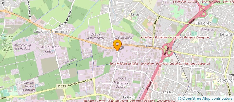 localisation de l'entreprise MERIGNAC FRAIS à MERIGNAC
