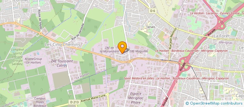 localisation de l'entreprise MERIGNAC SERVICES à LE HAILLAN