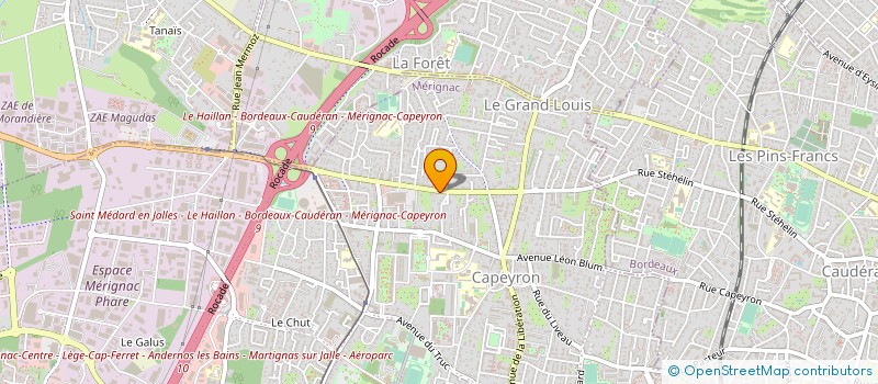 localisation de l'entreprise MERIGNAC SOINS POUR TOUS à MERIGNAC
