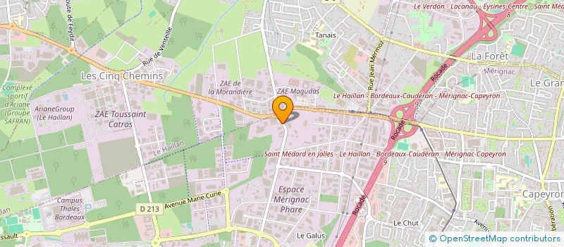 localisation de l'entreprise MERIGNECO à MERIGNAC
