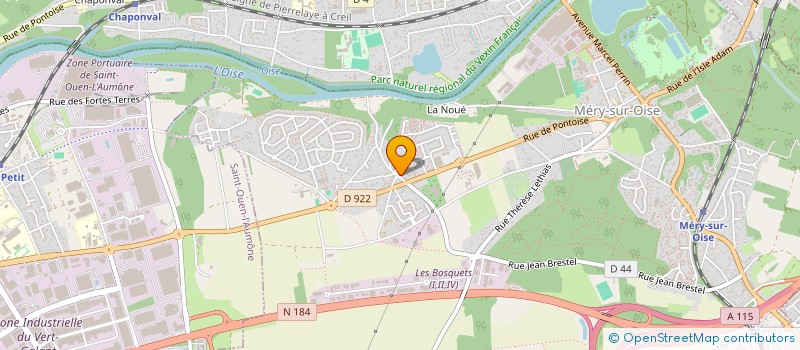 localisation de l'entreprise MERIMMO  MERY-SUR-OISE