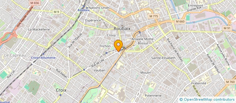 localisation de l'entreprise MERISOL à ROUBAIX