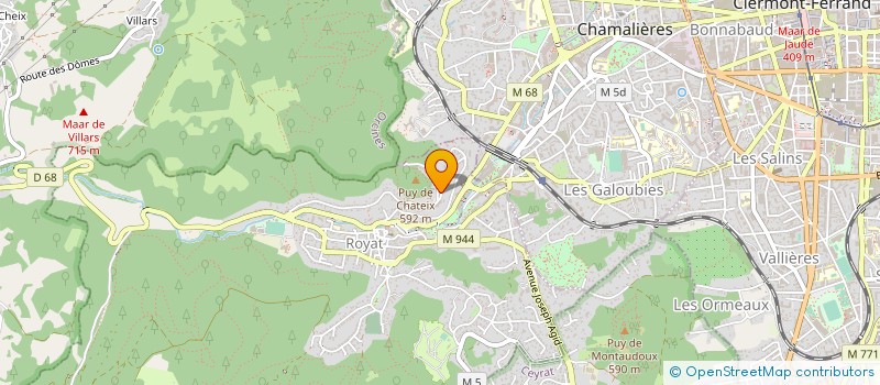 localisation de l'entreprise MERITET  ROYAT