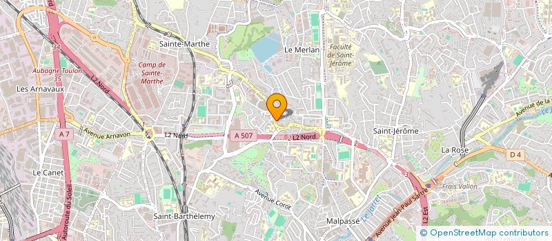 localisation de l'entreprise MERLAN.PNEUS à MARSEILLE