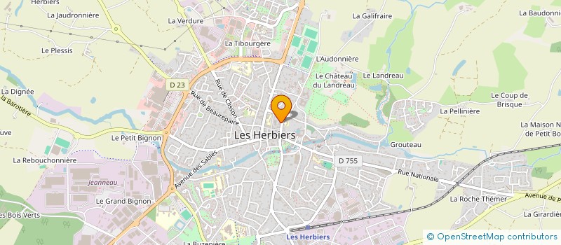 localisation de l'entreprise MERLET-GREGOIRE IMMO à LES HERBIERS
