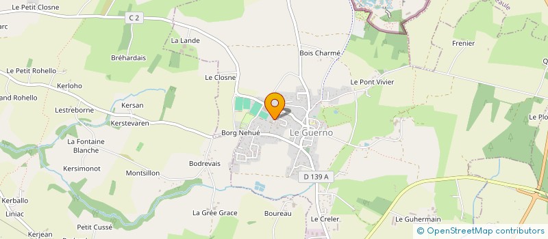 localisation de l'entreprise MERLIN L'AN CHANTEUR  LE GUERNO