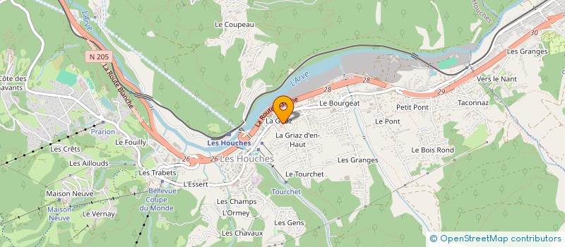 localisation de l'entreprise MERLIN SURGET SASU à LES HOUCHES