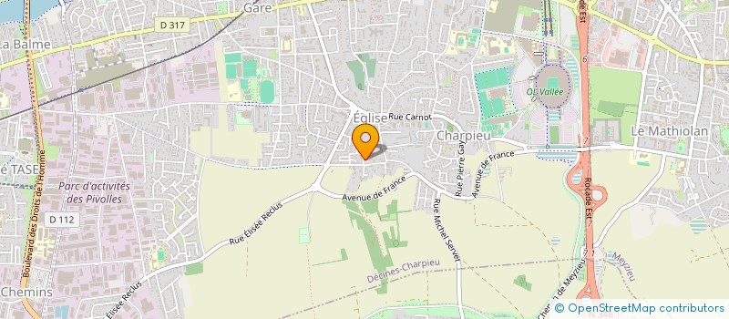 localisation de l'entreprise MERLO MOULIN  DECINES-CHARPIEU