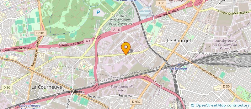 localisation de l'entreprise MERMOZ LOCATION VEHICULES à LA COURNEUVE