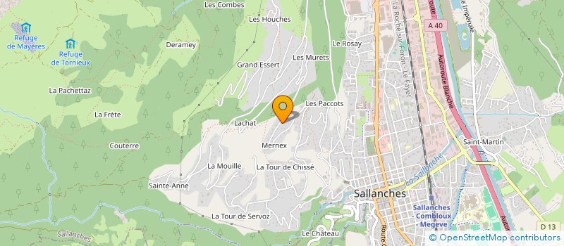 localisation de l'entreprise MERNEX à SALLANCHES