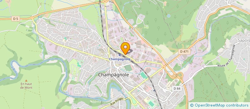 localisation de l'entreprise MERRAINS DU JURA à CHAMPAGNOLE