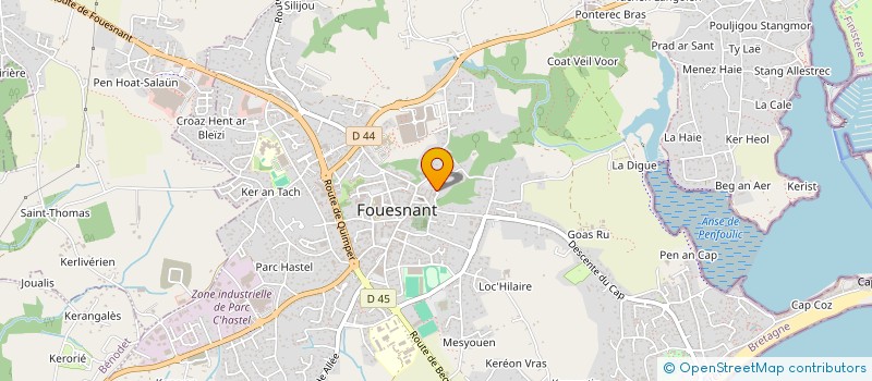 localisation de l'entreprise MERRIEN PAYSAGES à FOUESNANT