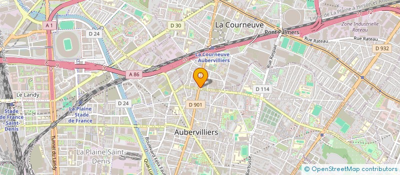 localisation de l'entreprise MERSAL à LA COURNEUVE