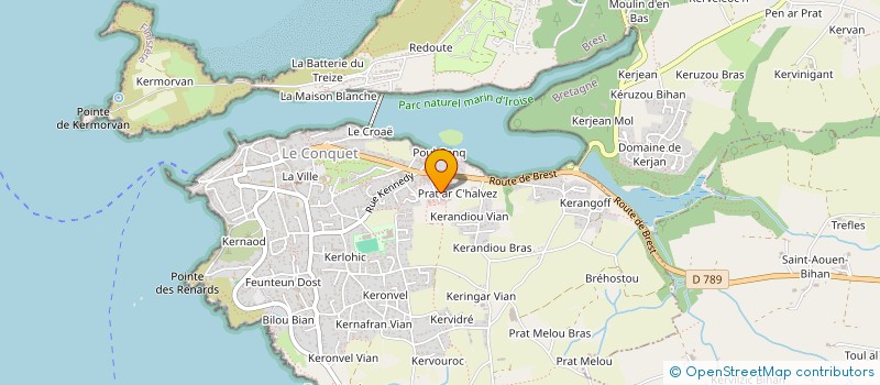 localisation de l'entreprise MERSEA  LE CONQUET