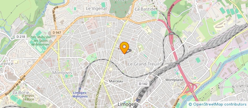 localisation de l'entreprise MERSI à LIMOGES