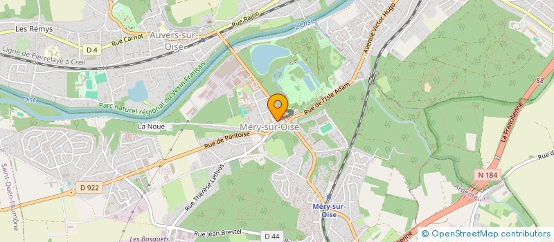 localisation de l'entreprise MERYDENT  MERY-SUR-OISE