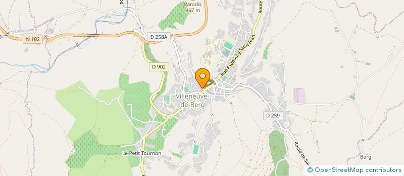 localisation de l'entreprise MERYL FACADES à VILLENEUVE-DE-BERG