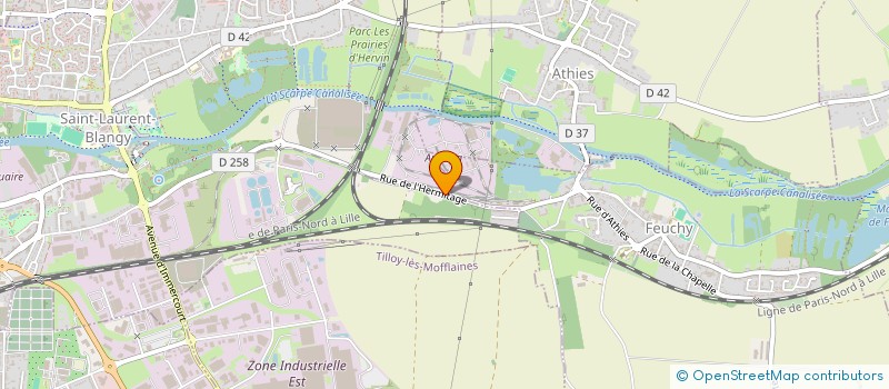 localisation de l'entreprise MERYL FIBER à SAINT-LAURENT-BLANGY