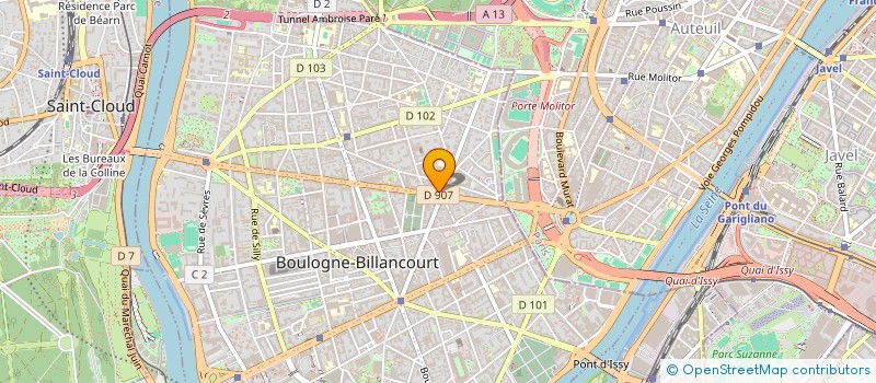 localisation de l'entreprise MERYLOO OPTIC à BOULOGNE-BILLANCOURT
