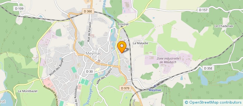localisation de l'entreprise MES BRODERIES EN COULEURS à MEYMAC