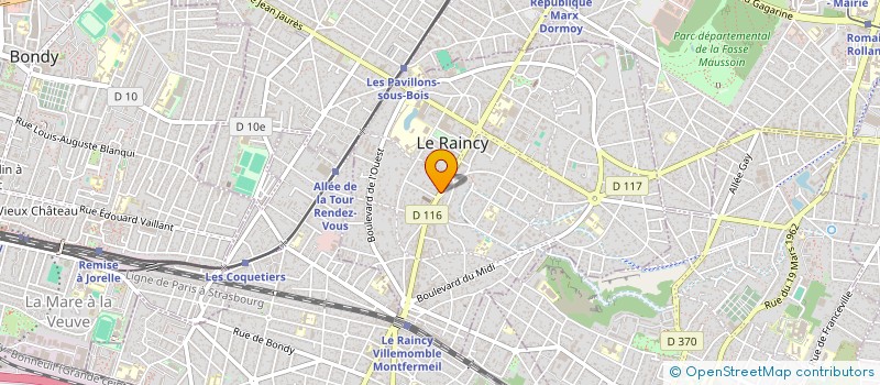 localisation de l'entreprise MES MOMENTS VOYAGES à LE RAINCY