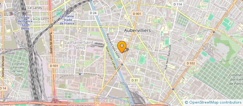 localisation de l'entreprise MESA à AUBERVILLIERS