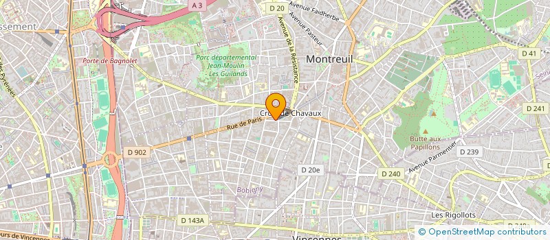 localisation de l'entreprise MESA à MONTREUIL