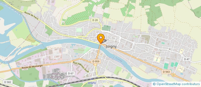 localisation de l'entreprise MESCAL à JOIGNY