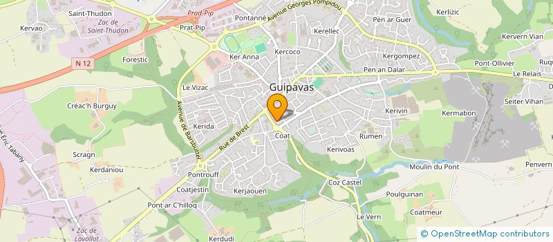 localisation de l'entreprise MESCOUEZEL BRAZ  GUIPAVAS