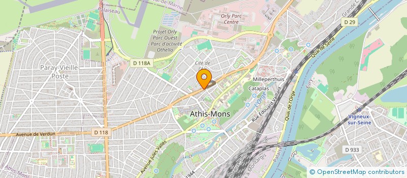 localisation de l'entreprise MESE MENUISERIE à ATHIS-MONS