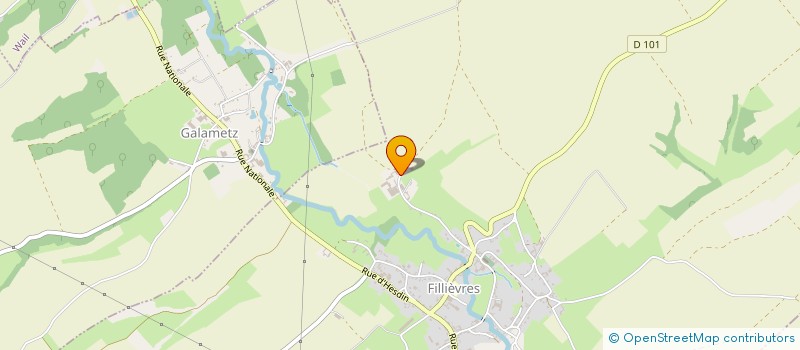 localisation de l'entreprise MESNARD  FILLIEVRES