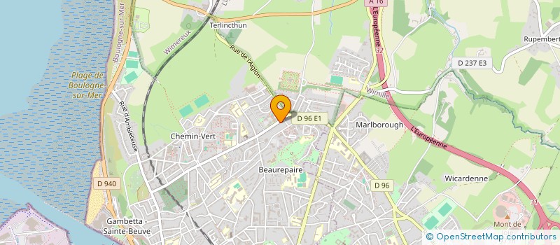 localisation de l'entreprise MESSA COIFFURE à BOULOGNE-SUR-MER