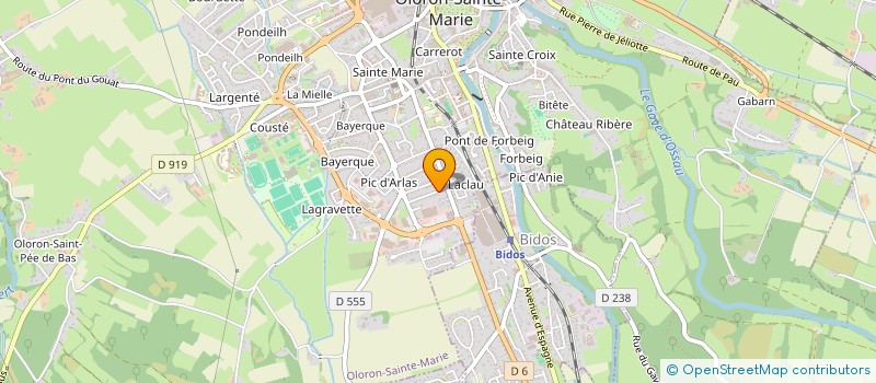 localisation de l'entreprise MESSAGERIE DES VALLEES à OLORON-SAINTE-MARIE