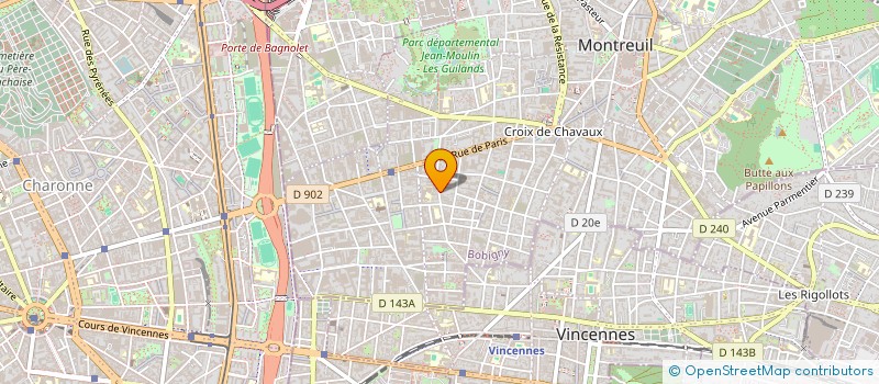 localisation de l'entreprise MESSIMERIS  MONTREUIL