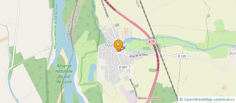 localisation de l'entreprise MESVES DISTRIBUTION à MESVES-SUR-LOIRE