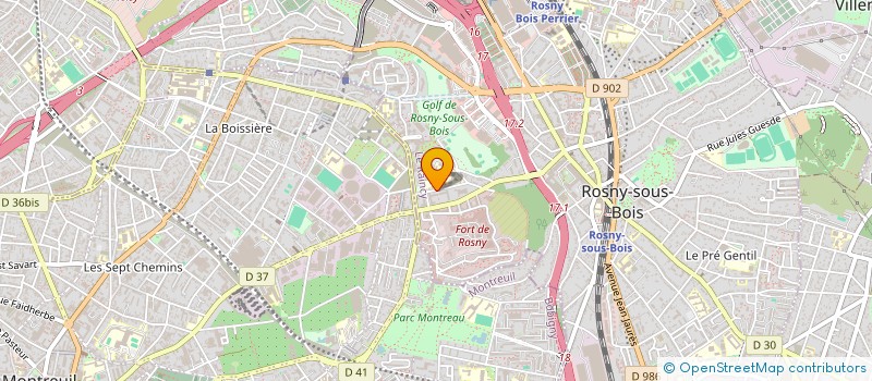 localisation de l'entreprise MET BATIMENT à ROSNY-SOUS-BOIS