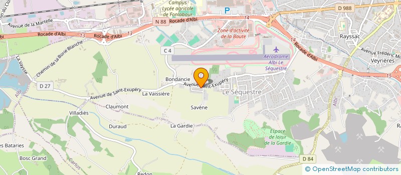localisation de l'entreprise MET BATIMENT à LE SEQUESTRE