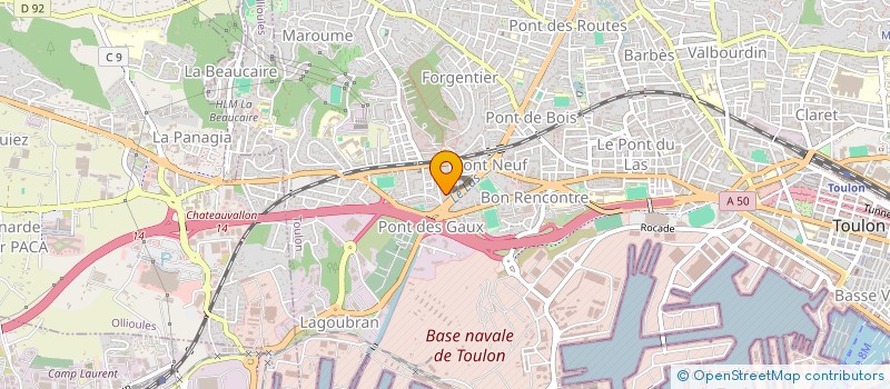 localisation de l'entreprise META.COUVERTURES  TOULON