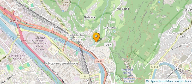 localisation de l'entreprise META-CREATION à SAINT-MARTIN-LE-VINOUX