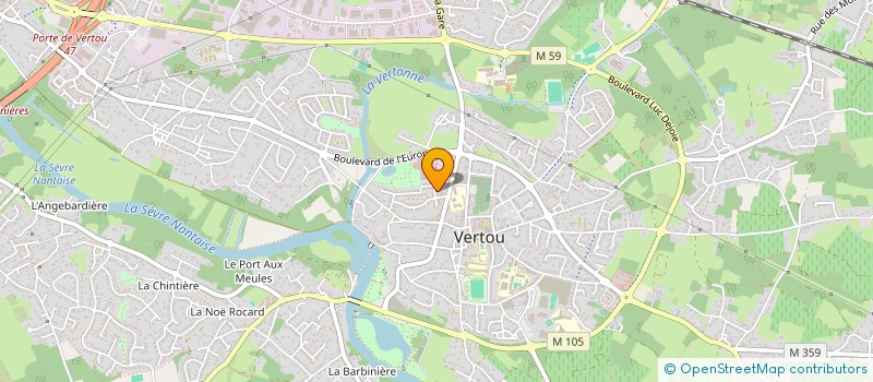 localisation de l'entreprise METADEV à VERTOU