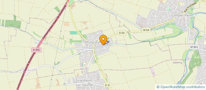 localisation de l'entreprise METAFUND  PFULGRIESHEIM