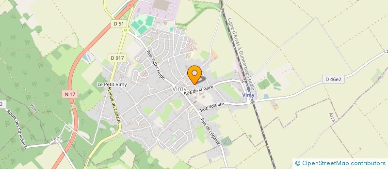 localisation de l'entreprise METAKINE à VIMY